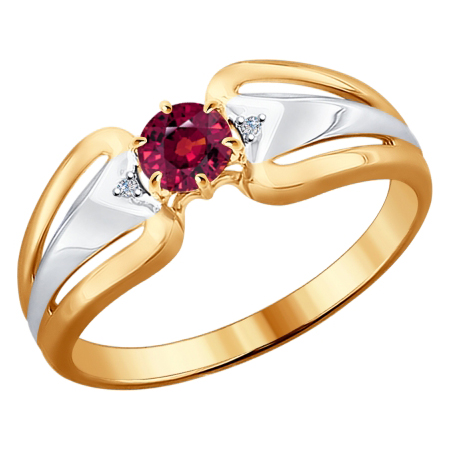 Кольцо, золото, рубин, 4010618